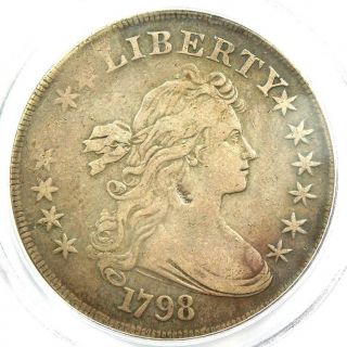1798 Draped Bust Silver Dollar $1 - Certified Pcgs Vf Details - Rare Coin