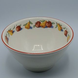 HARKER POTTERY BAKERITE RED APPLE & PEAR 8 7/8  MIXING BOWL 3