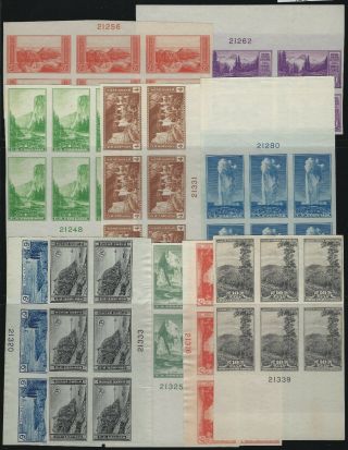 Us Stamps - Scott 756 Thru 765 - National Parks Imperf Complete Set (b - 047)