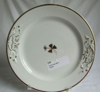 Powell Antique Ironstone China Tea Leaf Cake Plate Chelsea Copper Luster