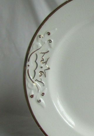 POWELL ANTIQUE IRONSTONE CHINA TEA LEAF CAKE PLATE CHELSEA COPPER LUSTER 3