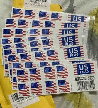 Usps Us Flag 2018 Forever Stamps 2 Books Of 180 (360 Stamps)