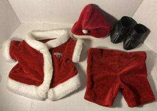 Vintage 80s Teddy Ruxpin Santa Outfit Christmas Hat Shirt Shoes/boots Pants