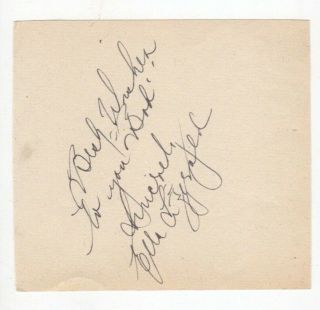 Ella Fitzgerald Autograph Cut Signature Jazz Singer 1940s Musician Signed