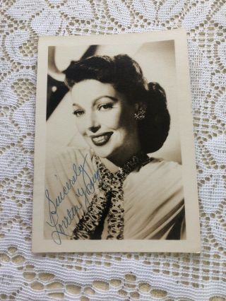 Loretta Young Rare Vintage Signed Headshot