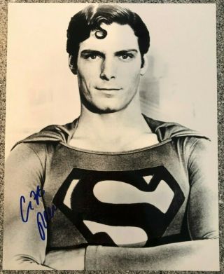 Christopher Reeve Signed Photo Superman Actor B&w 8x10 Autograph