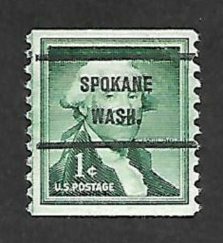The Spokane,  Washington One Cent Liberty Coil Bureau Precancel Scott 1054 - 71