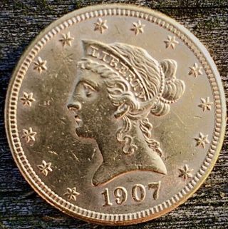 1907 S Ten Dollar ($10) Liberty Gold Eagle.  Unc.  Tougher Date.  Look