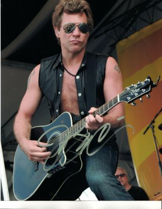 Jon Bon Jovi - Rocker - Younger Hand Signed Autographed Photo With