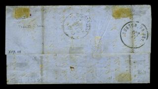 30A 5 Cent Brown on Folded Letter to Halifax Nova Scotia,  Oct. ,  1860 2