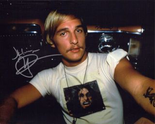 Matthew Mcconaughey Autographed 8x10 Photograph Actor Dazed And Confused Ttm