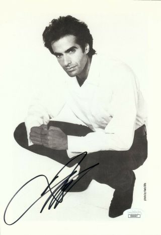 David Copperfield Signed Autographed 7.  5x11 Photo Las Vegas Magician Jsa Ii44337