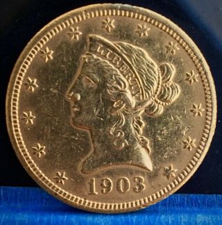 1903 O Ten Dollar ($10) Liberty Gold Eagle.