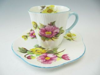 Shelley Dainty Demitasse Cup & Saucer - Begonia 13427