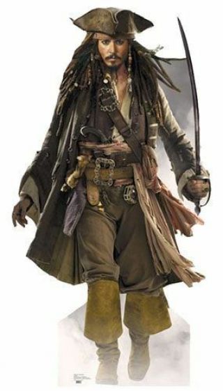 Johnny Depp - Captain Jack Sparrow Sword - Lifesize Cardboard Cutout – 183cm