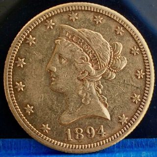 1894 O Ten Dollar ($10) Liberty Gold Eagle.