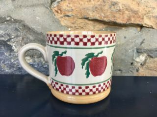 Rare Nicholas Mosse Pottery Apple Mug Made In Ireland Checkered Retired Cup