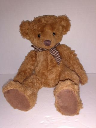 Russ Berrie Brown Brighton Teddy Bear Plush 13 " Tall