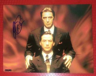 Al Pacino Keanu Reeves Hand Signed Autographed Photo 8 X 10 W/holo