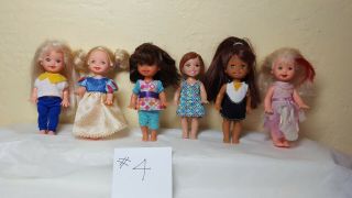 Vintage 1970s And 1990s Mattel Barbie Kelly Dolls With Clothes,  Shoes