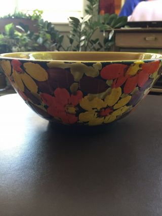 Vintage Italy Mid Century Modern Fruit Bowl Pottery