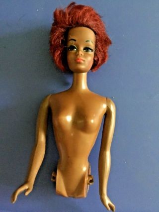 Vintage Doll Barbie Talking Christie 1969 Tlc Torso Head Red Hair