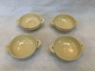 Vintage Fiestaware Ivory Cream Soup Bowls Hlc Fiesta Ivory Footed Bowls