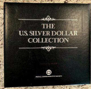 Quality Complete 35 Morgan,  Peace Silver Dollar & Stamp Set,  U.  S.  Postal Society