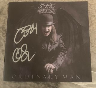 Ozzy Osbourne Signed Autographed Booklet Cd Ordinary Man Deluxe Not Lp Vinyl