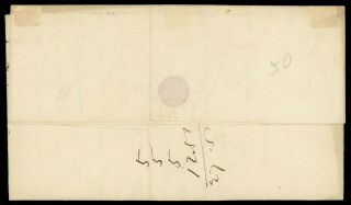 American Letter Mail Co 5L1 on 1844 letter York to Philadelphia,  cat $450 2