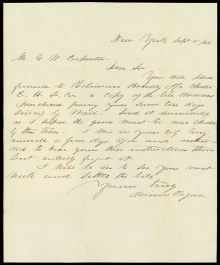 American Letter Mail Co 5L1 on 1844 letter York to Philadelphia,  cat $450 3