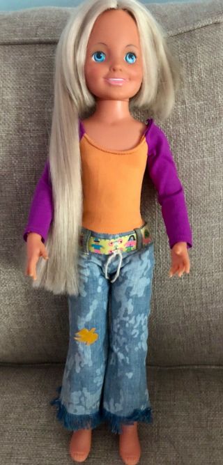 Vintage 1971 Brandi Growing Hair Doll With Crissy Outfit