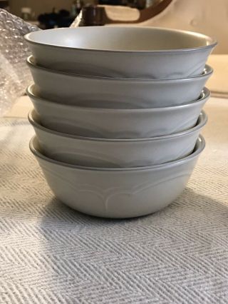 Pfaltzgraff Heirloom 6 " Soup/cereal Bowls Set Of 5 Gray Usa 009