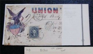 Nystamps Us Stamp 70b $1300 On Cover Front
