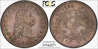 1795 $1 Early Dollar Flowing Hair 3 Leaves - Vf25 Pcgs Pq