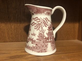 Rare.  Pink Willow 7 1/4” Water Pitcher