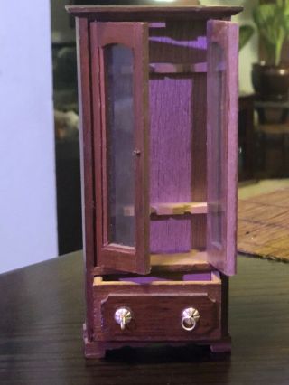 Dollhouse Miniature Gun Cabinet 1/12 Wood,  Handmade 3