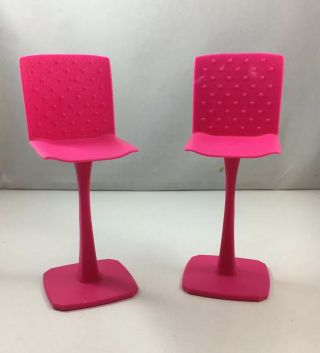 Barbie Doll Glam Getaway House Replace Kitchen Bar Stool - Set Of 2