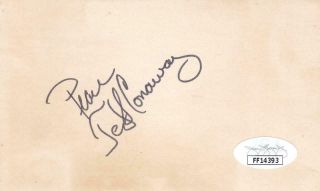 Jeff Conaway D 2011 Signed Peace Index Card Actor/grease/taxi Jsa Ff14393