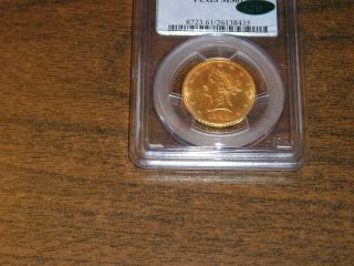 1892 - O $10.  00 Gold Eagle Coin Ms61 Pcgs Graded With Cac Sticker