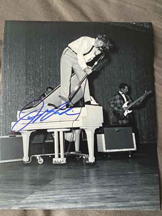 Jerry Lee Lewis Rock N Roll Legend Signed 8x10 Photo With