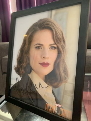 Hayley Atwell Agent Carter Autographed Photo 8 X 10 Framed With