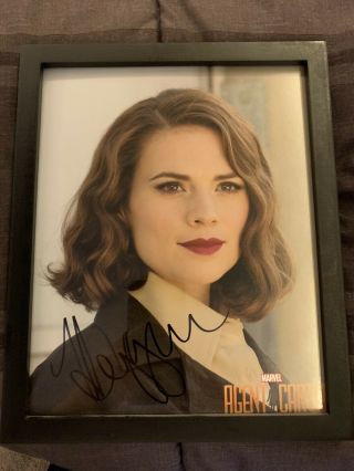 Hayley Atwell Agent Carter Autographed Photo 8 x 10 Framed with 3