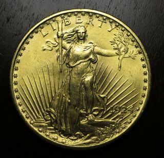 1924 $20 Gold Saint Gaudens Double Eagle - Gem Bu