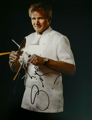 Gordon Ramsay Autographed/signed 8x10 Color Photograph Masterchef W/proof