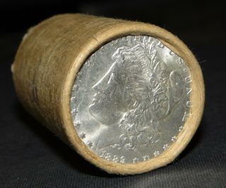 Uncirculated Roll Of Morgan Silver Dollars With 1889 And Cc Ends