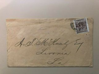 1861 Confederate Cover Oreans Postmaster Provisional Scott 62x3