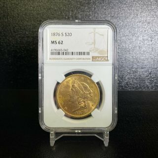 1876 - S $20 Gold Liberty Double Eagle - Type 2 Ngc Ms62 - San Francisco