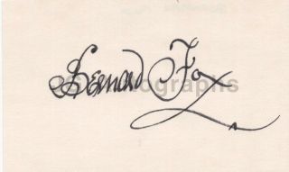 Bernard Fox - Classic Television Actor - Authentic Autograph