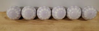 6 Purple & White Solid Porcelain Bed Post Finials,  Lamp Finials,  Dummy Door Knob